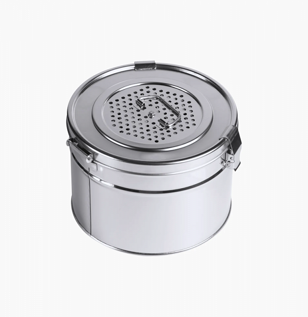 КОРОБКА СТЕРИЛИЗАЦИОННАЯ КРУГЛАЯ С ФИЛЬТРАМИ КСКФ-6