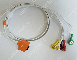 кабель пациента 5-т жильный для одноразовых электродов к аппарату walk400h фото