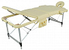 Массажный стол складной алюминиевый JFAL01A (PА3.20.12А) М/К (3-х секционный) бежевый с синей волной