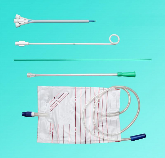 Набор для чрескожного дренирования мочевого пузыря (цистостомический) 12 CH
