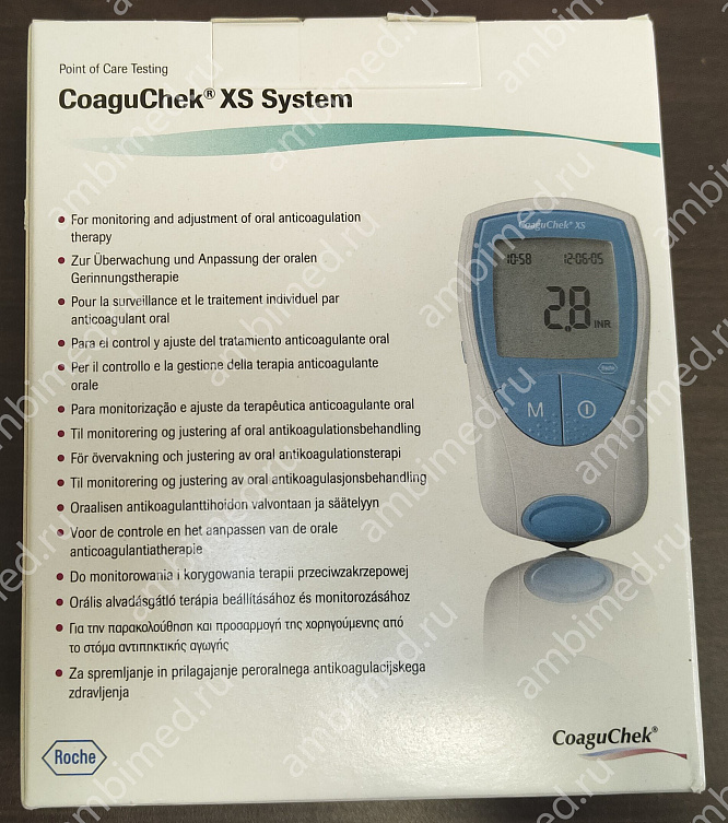 портативный анализатор гемостаза коагучек xs (coaguchek) фото