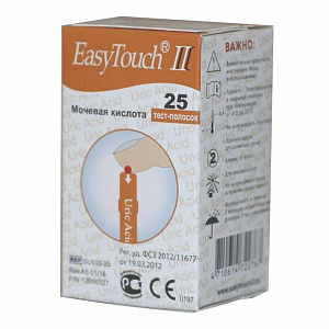Тест-полоски на мочевую кислоту ИЗИТАЧ (easytouch® uric acid) (25 шт), Тайвань